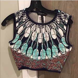 BCBGMaxAzria Tops - BCBG Mayim Batik Fans Crop Sweater BCBGMaxAzria Tops - BCBG Mayim Batik Fans Crop Sweater